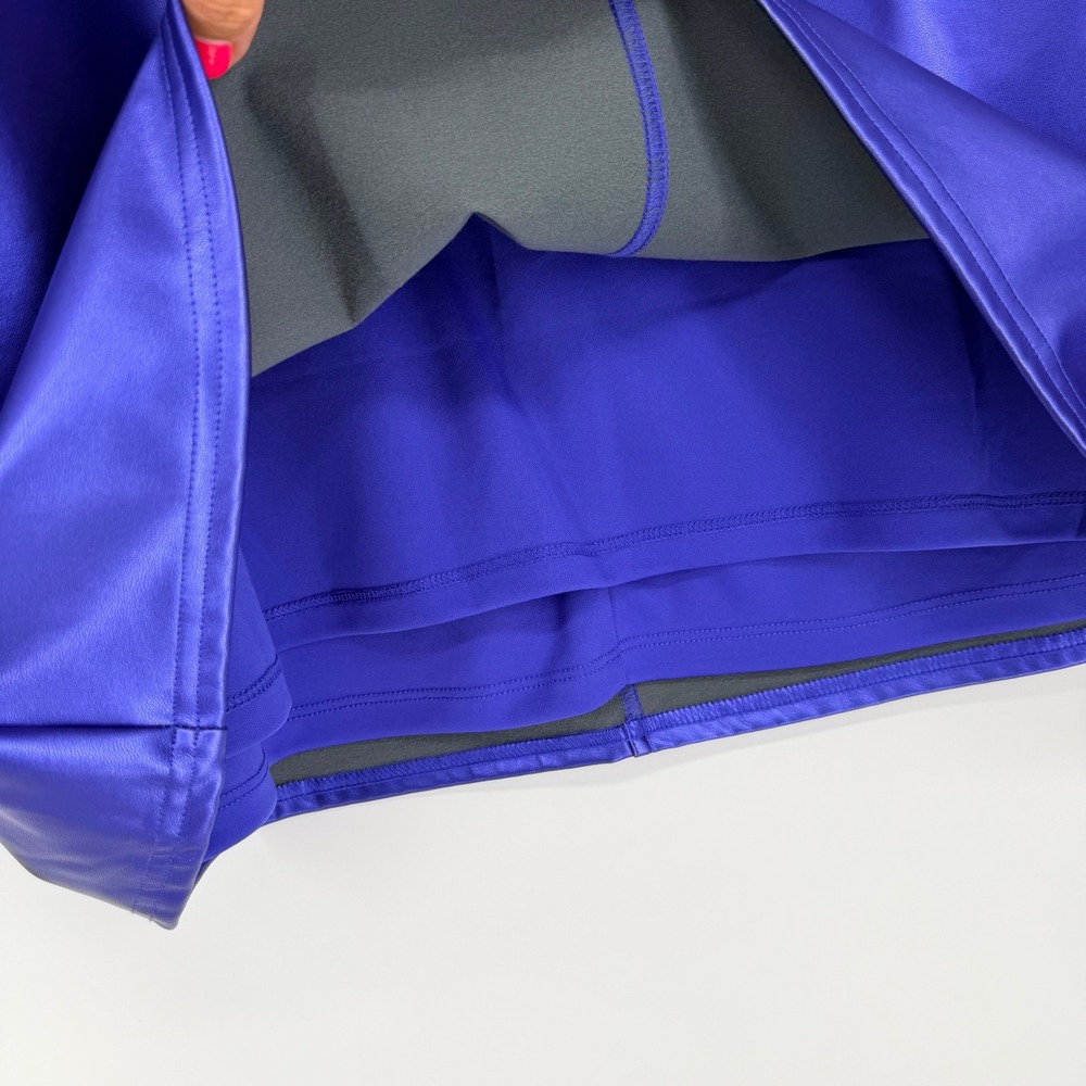 Torrid Mini PU Pencil Skirt In Electric Blue Plus Size 3X Cocktail Moto Party - Picture 6 of 11